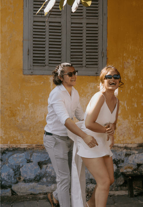 Matt & Ella laughing