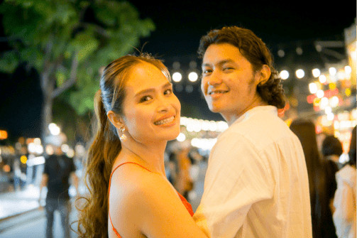 Matt & Ella in smiling looking in the camera